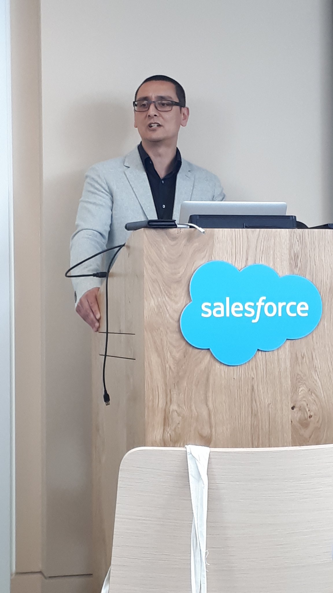 Andrew Bowles addressing Salesforce Construction Council