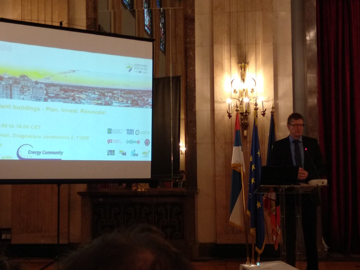 nzebready's tweet image. A great event today in Belgrade - the final conferece of the #EmBuild project supporting municipal strategies for deep energy renovation. No doubt, a key step in unlocking the market for #NZEB professional training.