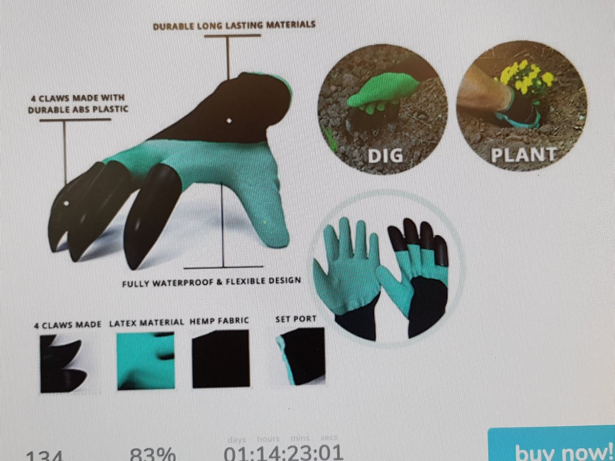 'Gardening' Claw Gloves. It's just getting easier and easier to make your own super villain costume at home.