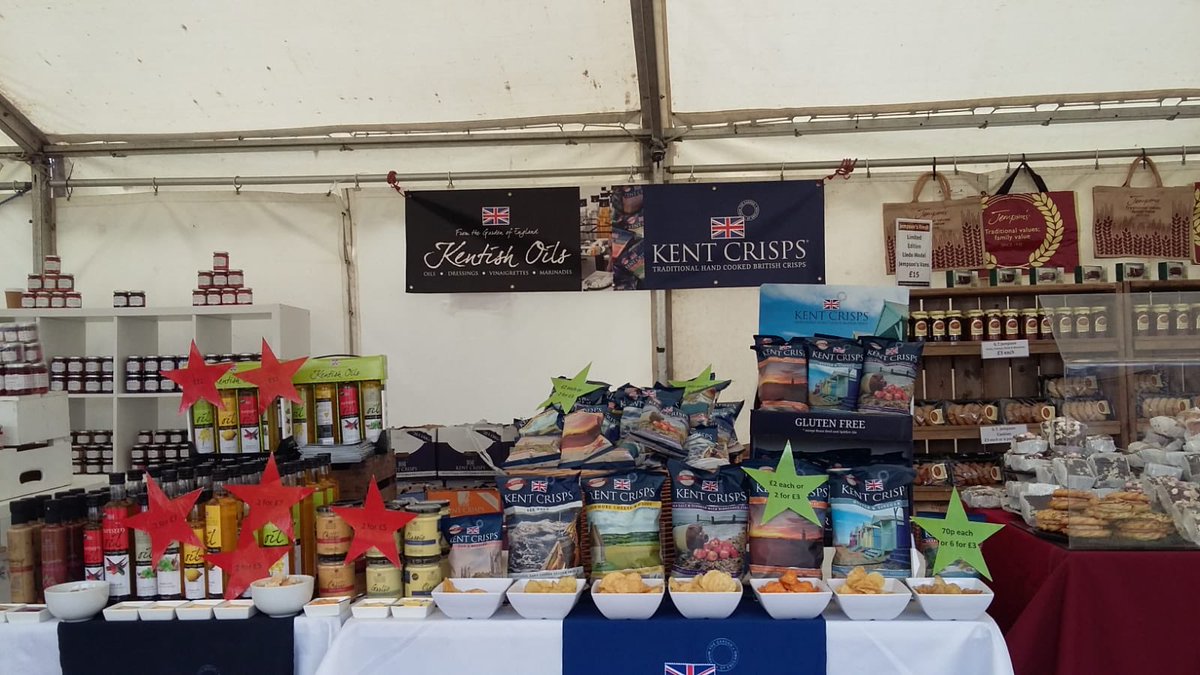 KentCrisps's tweet photo. Ready for a busy few days @wealdentimes Midsummer Fair. If you’re visiting come & find us on stand A31 alongside @KentishOils #WTFair #kentfoodie https://t.co/FZ0DfNItTT