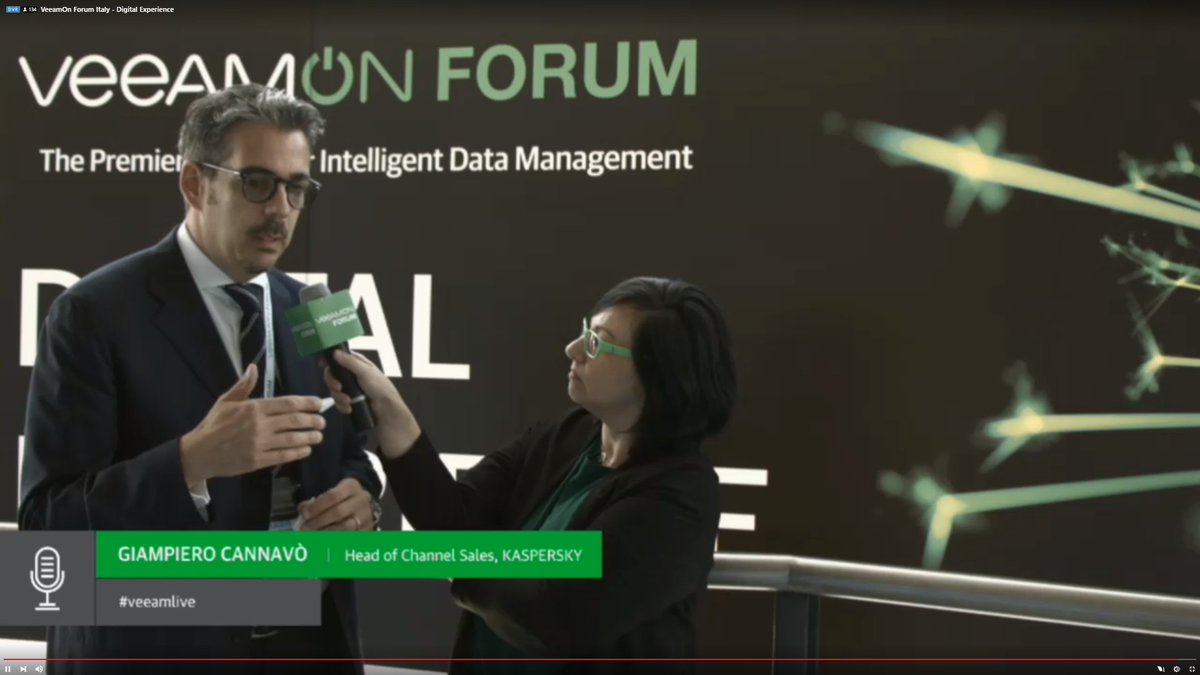 #VeeamONforum <a href="/KasperskyLabIT/">Kaspersky Italia</a> con Gianpiero Cannavò: lavoriamo sulle competenze, vogliamo un canale in grado di rispondere a quelle che sono le esigenze del mercato <a href="/Digital4_biz/">DIGITAL4</a> <a href="/MitiDellaMura/">Miti Della Mura</a>
