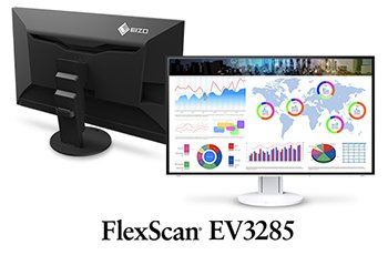 EIZOUK's tweet image. Introducing the FlexScan EV3285 - a 31.5" 4K flagship model for business enterprise. This monitor features 4K UHD (3840 x 2160) resolution, USB Type-C, and a fully flat and frameless design that saves space on any desk. eizo.co.uk/?news-post=2774