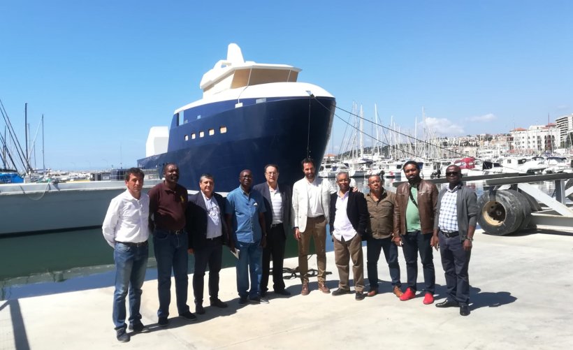 incatema's tweet photo. INCATEMA recibe a la Delegación angoleña que supervisa los materiales para el proyecto #CEFOPESCAS y la construcción del buque escuela para la #formación de los futuros pescadores https://t.co/dfL9AWZcUA #ODS #Pesca #Acuicultura #HambreCero #HaciaelProgreso https://t.co/AEKdRINiHp