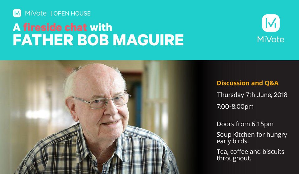 TONIGHT!
We're thrilled to be chatting with <a href="/FatherBob/">FatherBob</a> about giving voice to the voiceless. 
Register now to grab one of the last spots. meetup.com/en-AU/Melbourn…