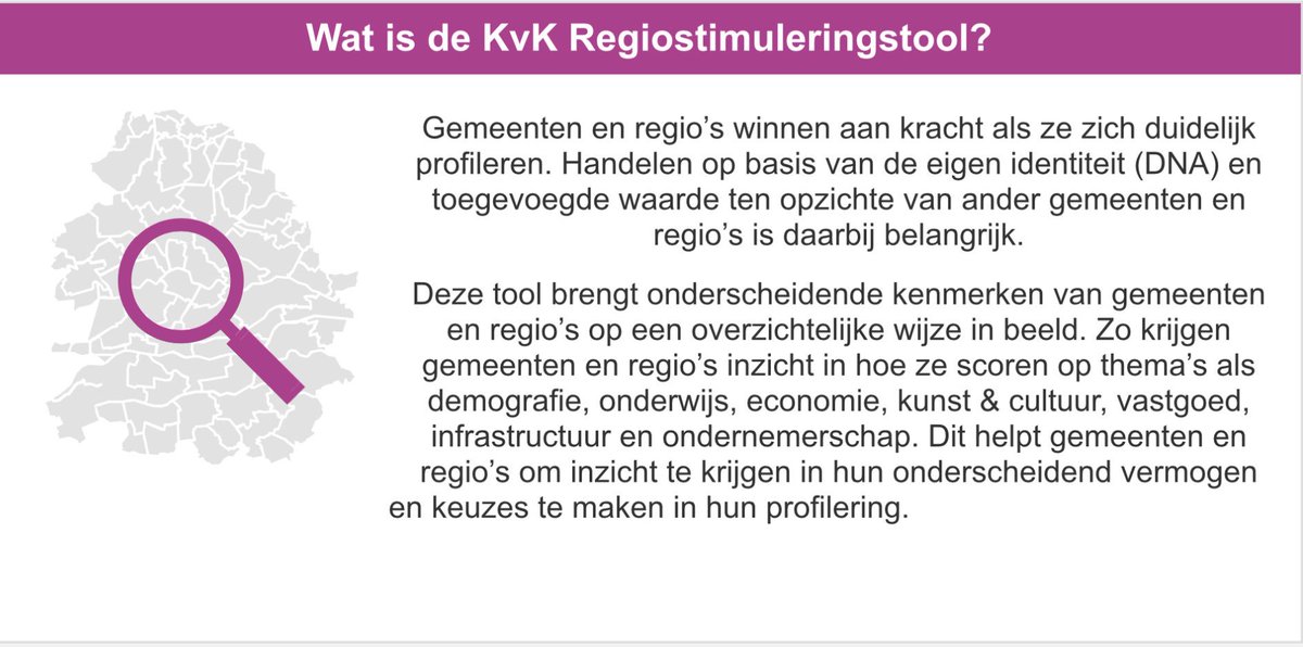 JanHenk_Verburg's tweet photo. De KvK Regiostimuleringstool.. handig hulpmiddel voor profilering van uw stad. https://t.co/Vy9KCkmkrZ