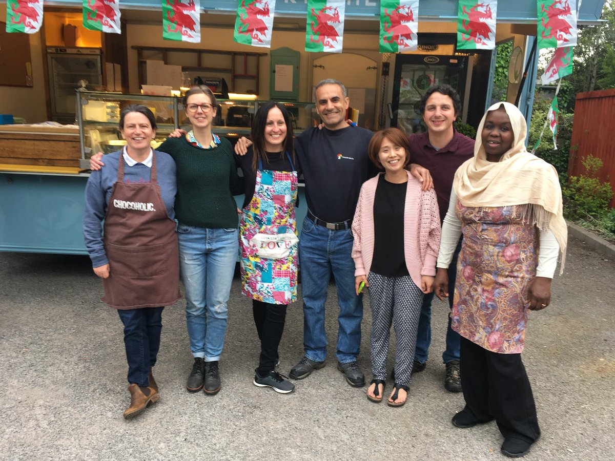 OasisCDF's tweet photo. It’s today! #thankyou @FOVCardiff @theCentre @LiasKitchen for letting us partner with you #fruitsofourlabour #refugeefoodstories #RefugeesWelcome we open this evening https://t.co/4h4pLrCA7P