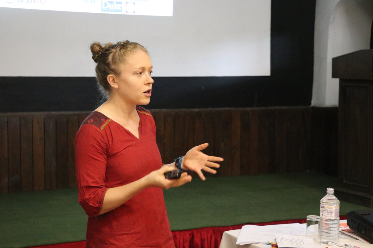 PatrickSwims's tweet photo. Emily Pakhtigian from @DukeU shares the current state of @IWMI_'s Digo Jal Bikas @USAIDNepal funded Hydro-economic model for Far West Nepal at a stakeholder workshop https://t.co/TU4fYebWeZ