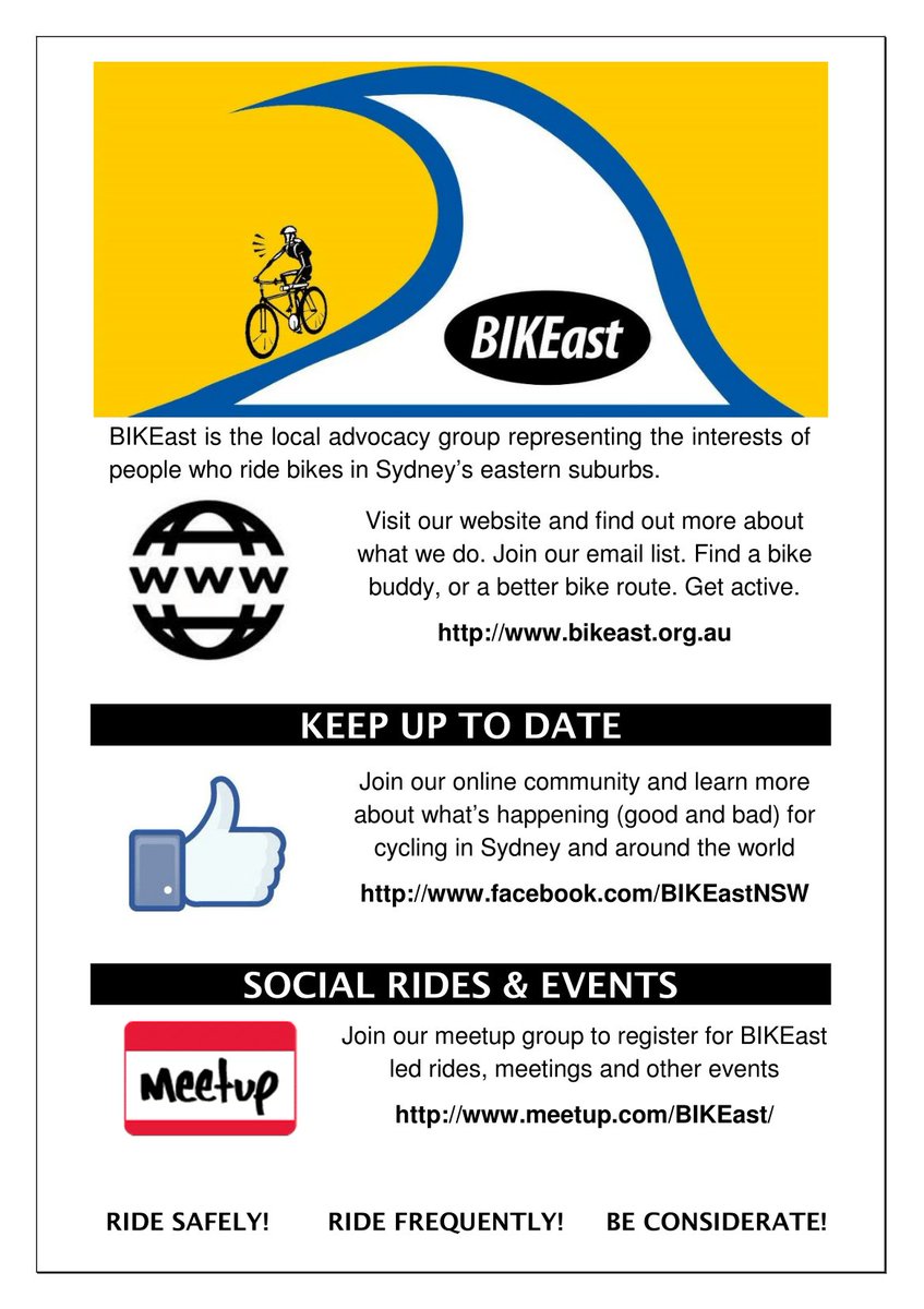 Now is the time to speak up! Contact Randwick council and tell them that you would like to support a safe, protected, and continuous network of bike paths in East Sydney. Bike paths will only happen when the community speaks up, so please make your voice heard.
