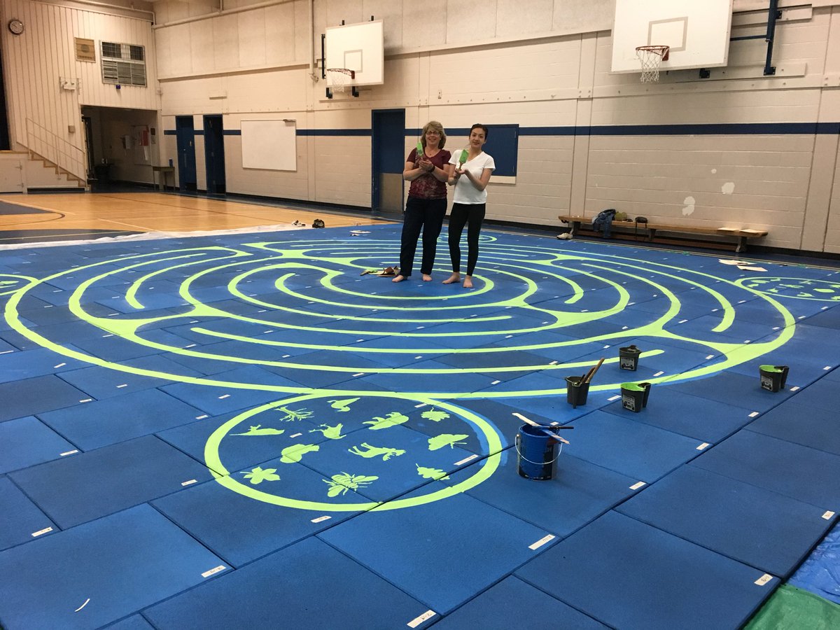 amcfenn's tweet photo. Our labyrinth is finished!!!! @woodwardpac @Inspire4Ever @lmccoll38 .#sd38learn https://t.co/zAFis33zsv