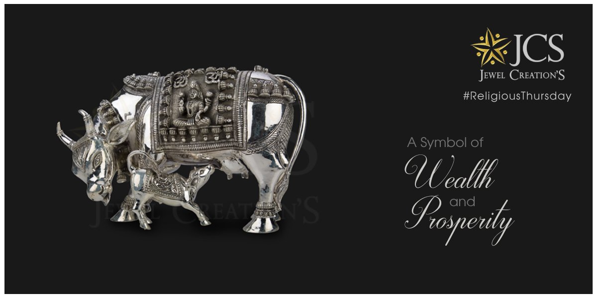 JCS_jewels's tweet image. Feel positive by getting rid of all your obstacles and prospering in life by keeping this idol of the Kamadhenu Cow in your homes.

#ReligiousThursday #JCSJewelCreations #SilverCollections