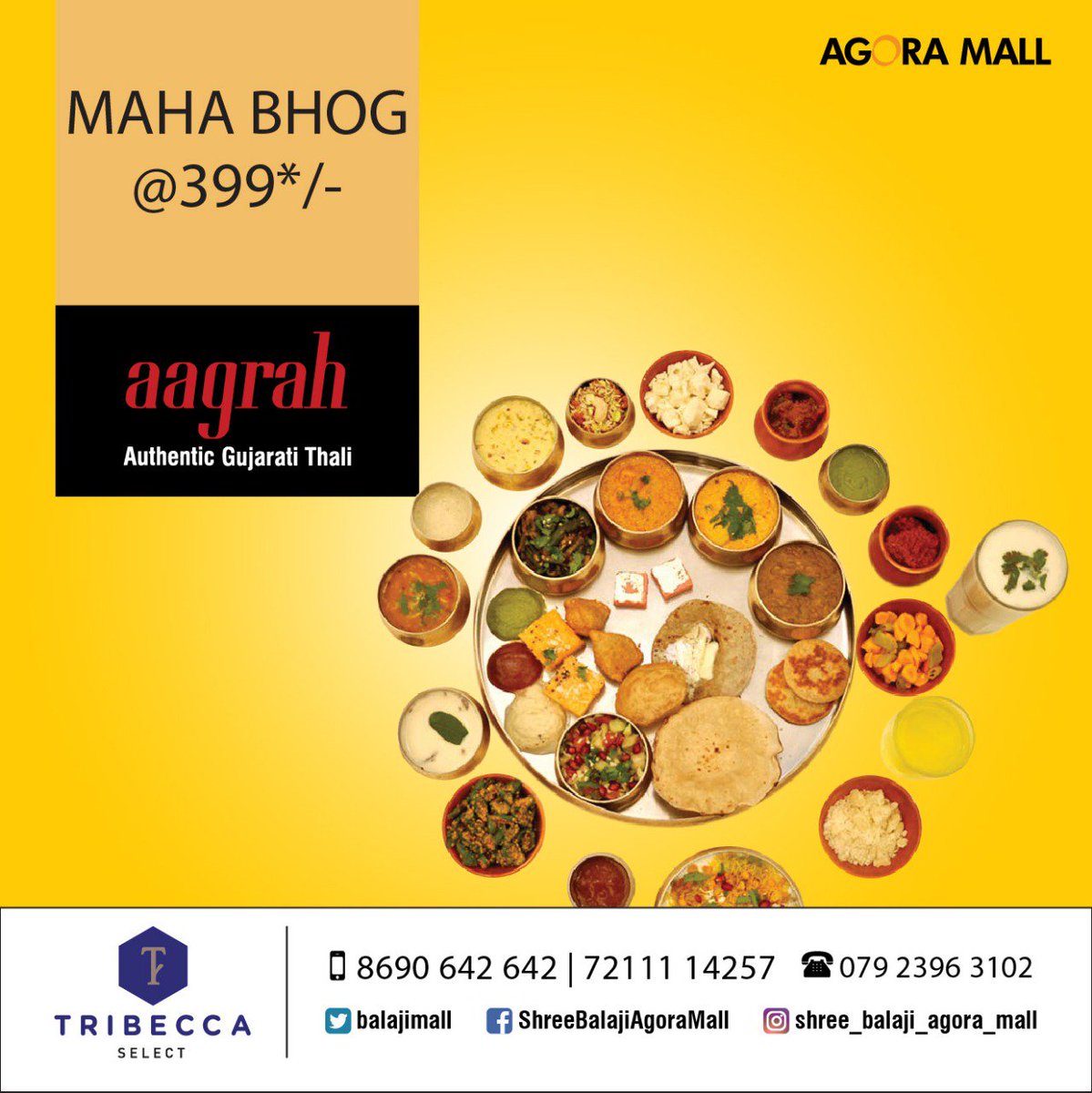 Aagrah_'s tweet photo. uthentic taste of Gujju food - 
Have delicious and mouth watering taste full of Gujarati Thali 
Come today at our restaurant only @Aagrah_ @balajimall  
Call -8690642642

#Foodie  #Bestplace #Loveforfood #AplacetoExplore  #Ahmedabad #HighEndDestination https://t.co/1X7GZnU6PE