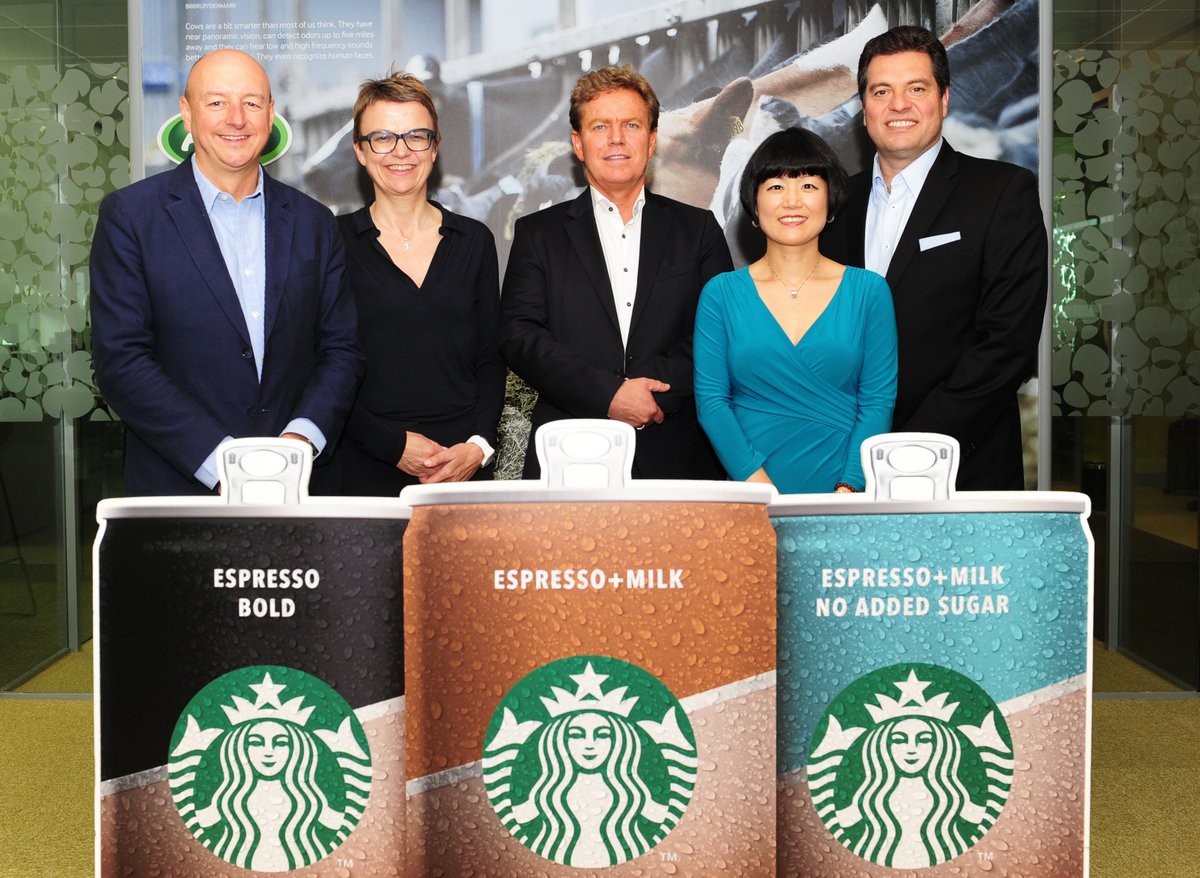 TheisBroegger's tweet photo. After 7 years' successful partnership, Starbucks and Arla Foods have signed a 21-year strategic agreement, giving Arla license to continue to manufacture, distribute and market Starbucks premium milk-based ready-to-drink coffee beverages for Europe, Middle East &amp; Africa https://t.co/eE0mhoK7qA
