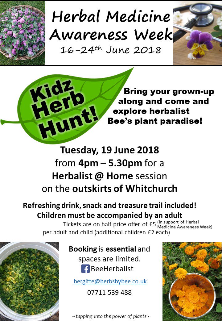 And one for the kids! Herb hunt, refreshment and tasty treat in Bee's working medicinal garden. All part of Herbal Medicine Week 2018 #Whitchurch #Shropshire #MedicalHerbalist #HerbalMedicine @NIMHHerbalist #HMW2018