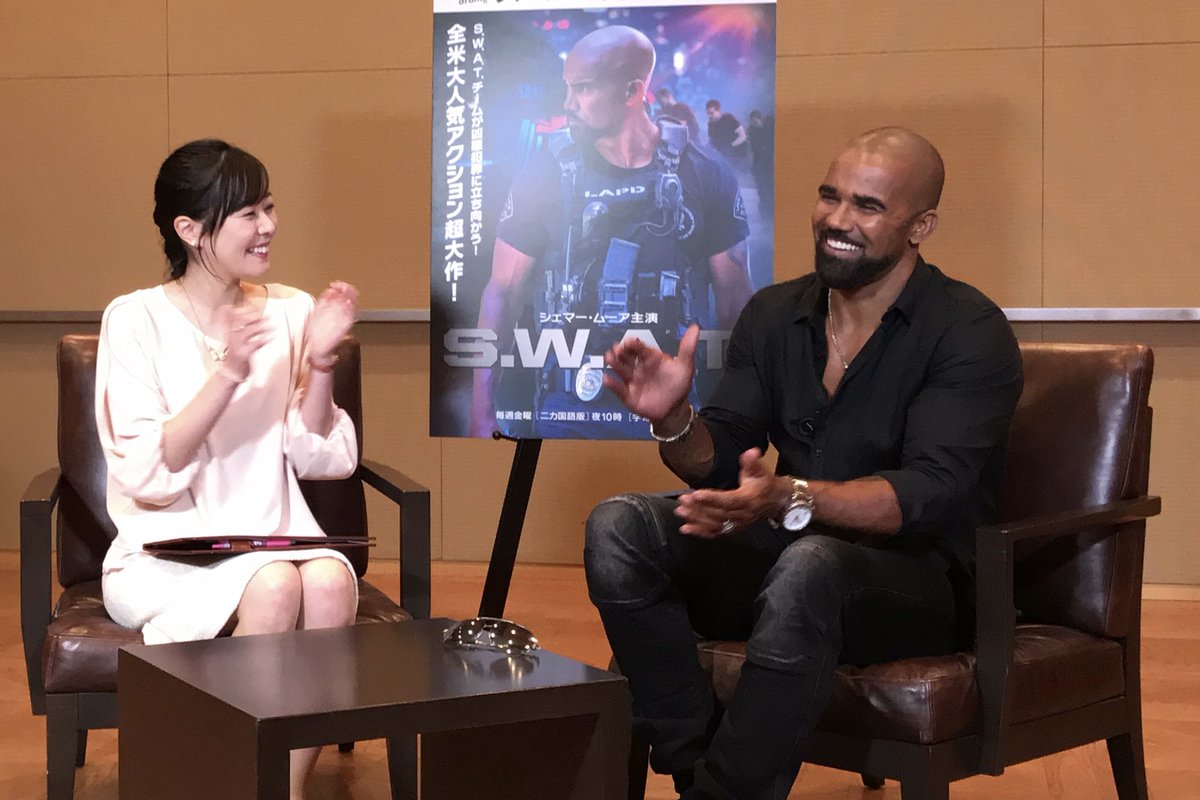 shemarmoore's tweet photo. Just finished up a fun interview with #tokyocablenetwork ... #swatjp #superdramatv @SuperdramaTV https://t.co/XzAC2OaaVv