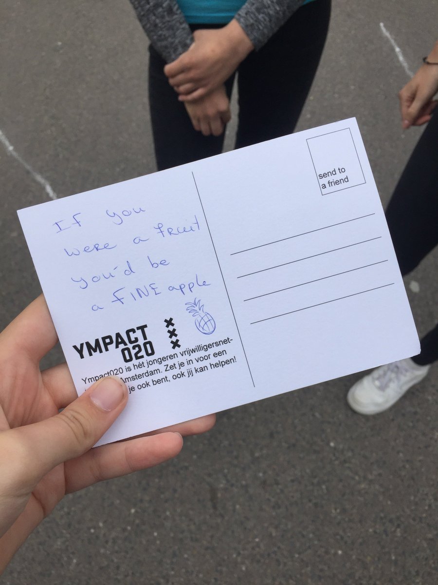 "If you were a fruit, you'd be a FINE apple". 
Een compliment van een leerling voor bezoeker #Oosterpark tijdens de #MLA Helpt dag #5juni. 
#trots!