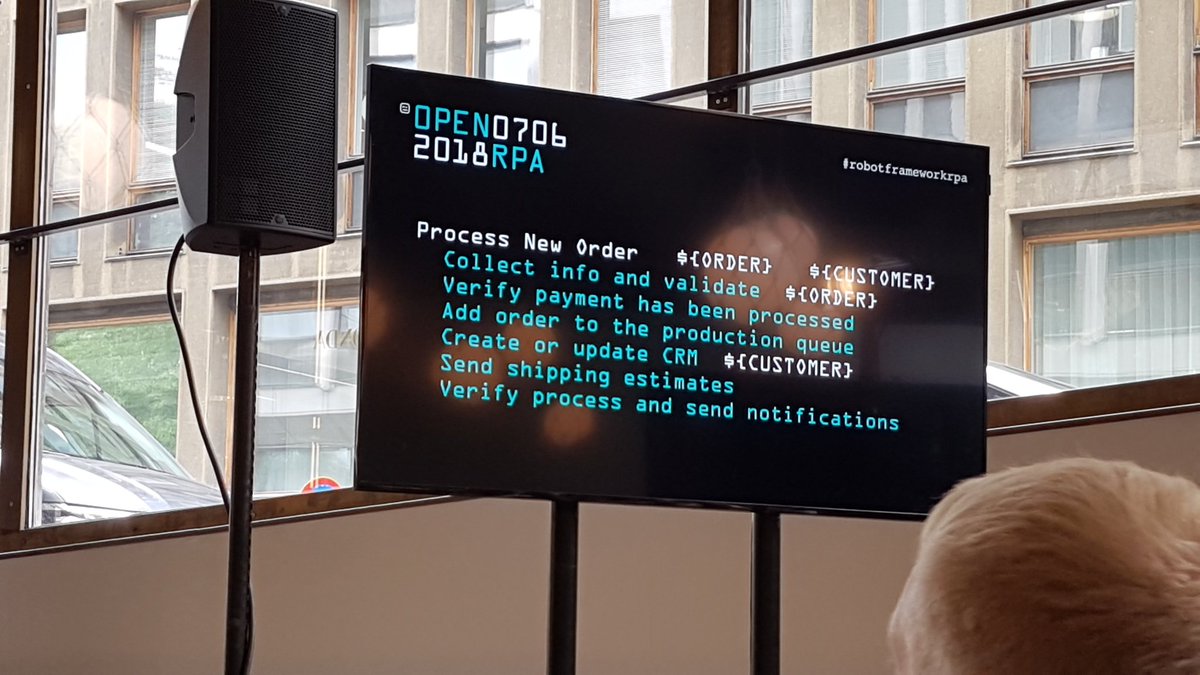 HaapalaJani's tweet photo. #RPA can be easily understood by anybody with proper high level synthax that #robotframework offers. #robotframeworkrpa https://t.co/Bpymfxhexg