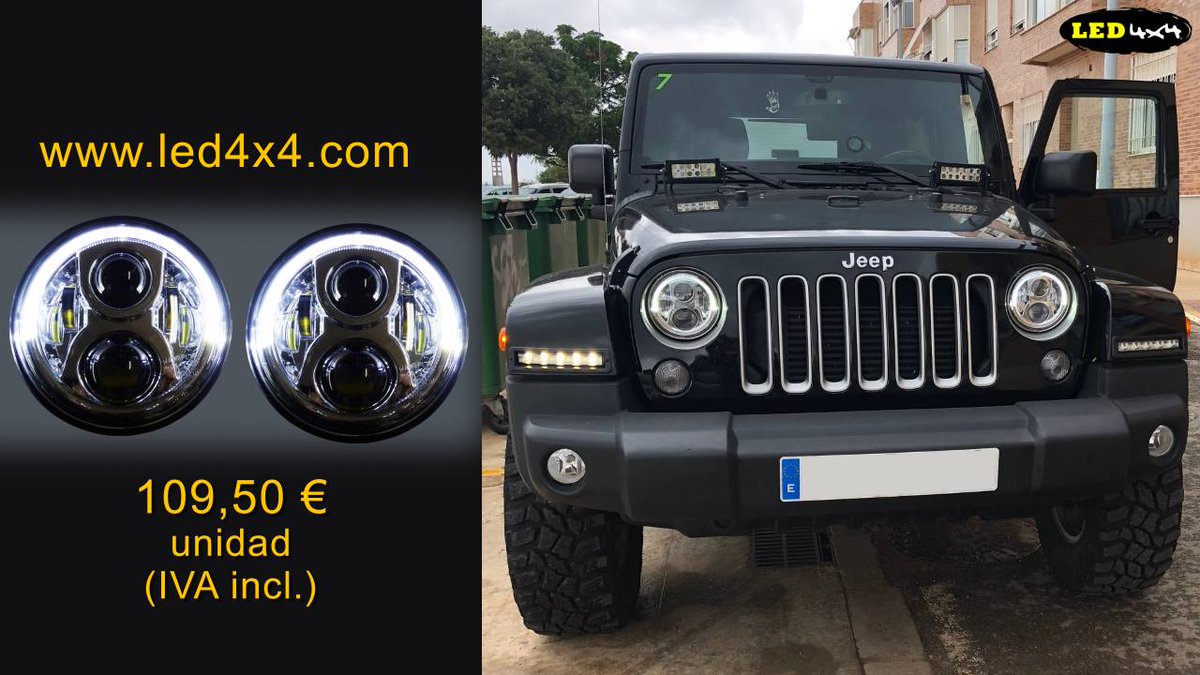 LED4X4com's tweet image. 7 pulgadas PREMIUM‼️Faro led cromado 7” Homologado legal para CARRETERA✅ autoled4x4.com/es/faro-led-cr…