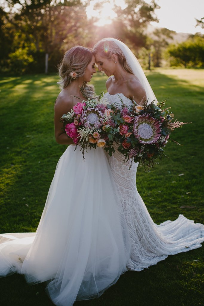 #justmarried #happycouple #brideandbride #weddingday #weddingphotography #weddingphotographer #samsexwedding #sunshinecoast #sunshinecoastwedding #weddingflowers