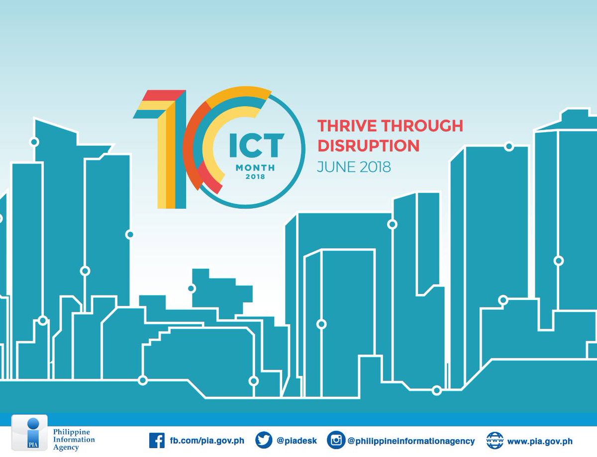 PIADesk's tweet photo. It’s Information and Communications Technology (ICT) Month in accordance to Proclamation No. 1521 s. 2008, which recognizes the contributions of the ICT as one of the major sectors for economic growth.
https://t.co/jBmRhurpWi
#NICTMonth2018 | #ThrivePH | #EmpoweringCommunities https://t.co/5adzzjrW6V