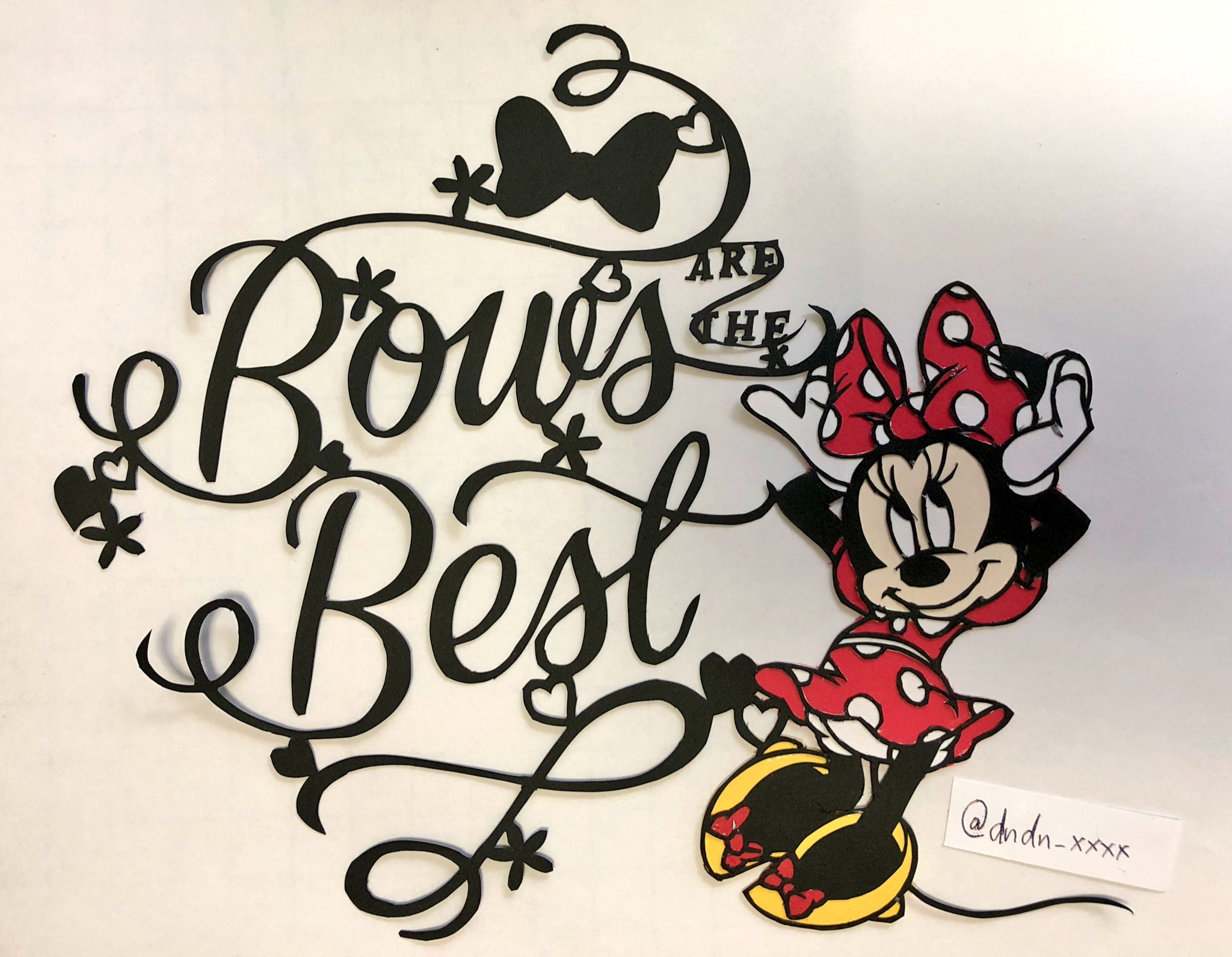 東京ディズニーシー 切り絵 ミニーマウス ミッキーマウス 2点セット