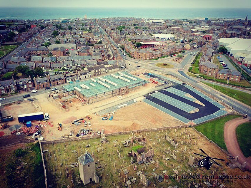 Bestviewedfroma's tweet photo. Aerial Picture of the new Aldi store being built in Peterhead https://t.co/8yVsnhtzEM