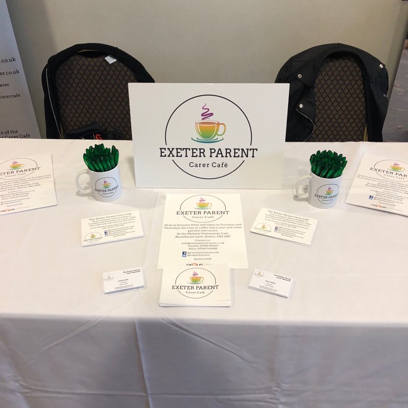 ExeParentCarer's tweet photo. All set up at @BabcockConf to make new connections and spread the word! #babcockSEND https://t.co/Cw85fQheHQ