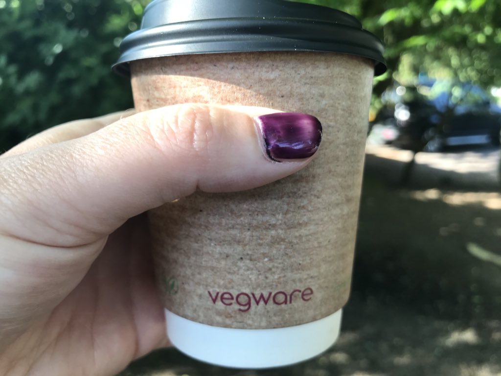 kirstymacari's tweet photo. Great start to the morning! Pop past Forfar Loch before 2pm &amp; grab @SacredGrounds14 coffee from @ArtisanaBakes &amp; a brownie. My 💅🏼 even match the #circulareconomy  #vegware cup @BusinessAngus https://t.co/b7EwSK3Kbh