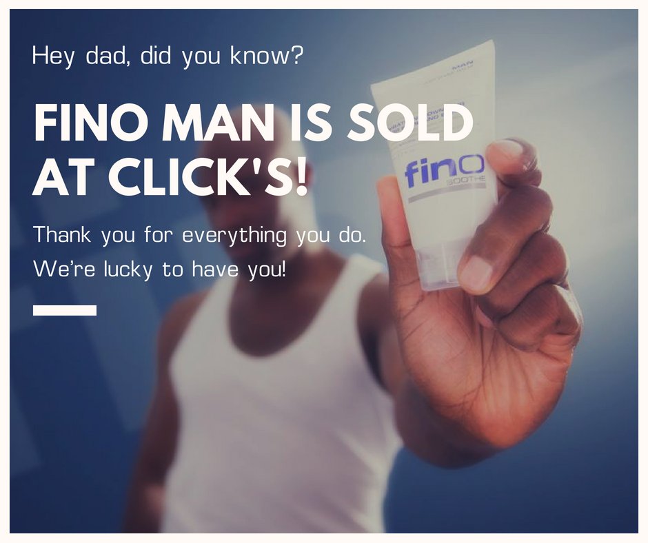 finocosmetics's tweet photo. #FathersDay
Hey dad, did you know?
FINO Man is sold at Click's nationwide!
Thank you for everything you do! We're are lucky to have you!

@Clicks_SA 

#MaleGrooming #GroomingSolutions #FINOman #FINOcosmetics #clicks https://t.co/LwpcEkV3Of