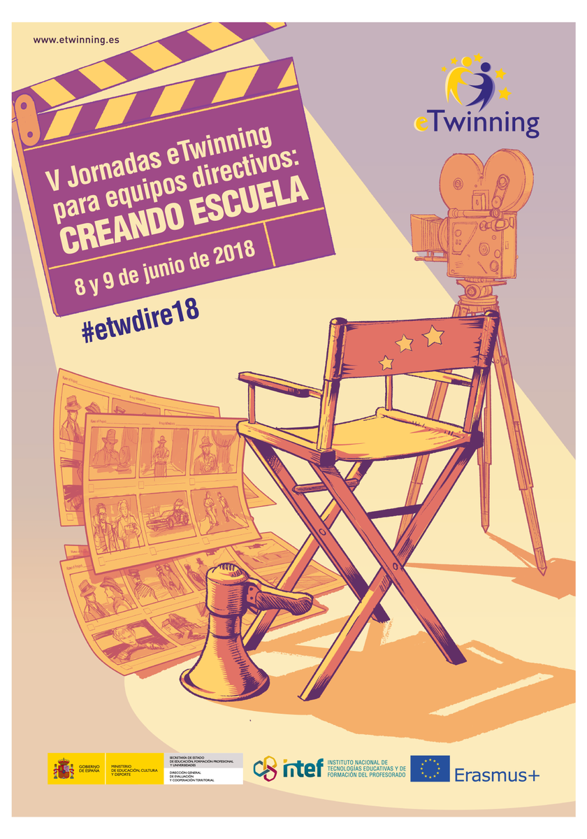 eTwinning_es's tweet photo. Mañana, 8 de junio, arrancan las V Jornadas eTwinning para equipos directivos: "Creando escuela". ¡¡Vamos!! #etwdire18 https://t.co/1Jcyik4EQw
