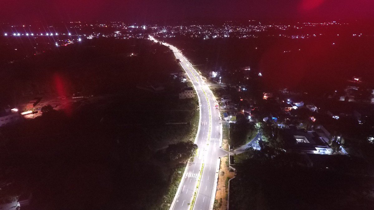 JaiTDP's tweet image. This is not Hongkong, this is not Singapore...this is our very #Kuppam town entrance road lit in the night 💤❤️👍 and it sure looks stunning 😯

Kudos to CBN!