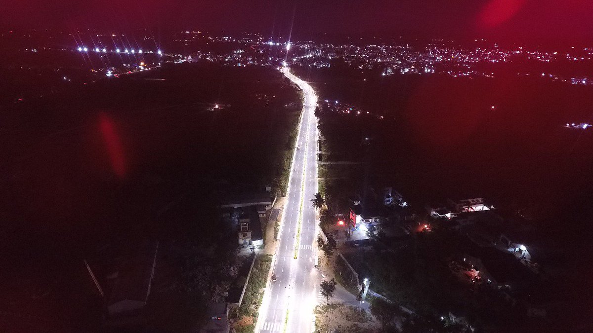 JaiTDP's tweet image. This is not Hongkong, this is not Singapore...this is our very #Kuppam town entrance road lit in the night 💤❤️👍 and it sure looks stunning 😯

Kudos to CBN!