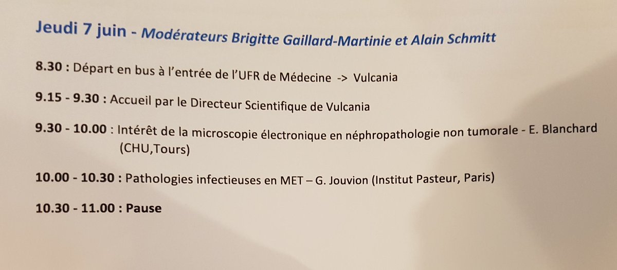 Programme de la matinée