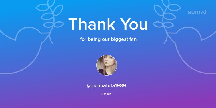 Our biggest fans this week: @dictmatufa1989. Thank you! via sumall.com/thankyou?utm_s…