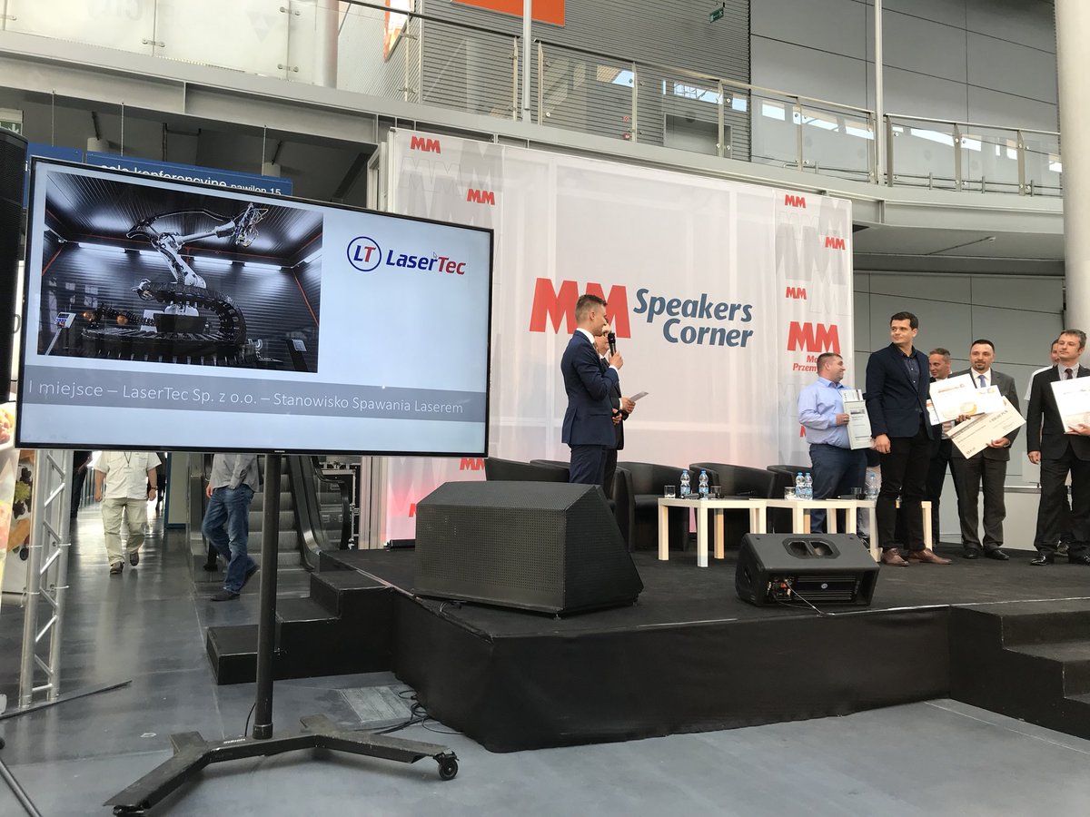 LASERTEC_TYCHY's tweet photo. @LASERTEC_TYCHY zajęło pierwsze miejsce w konkursie Złoty Vector 2018 organizowanym przez @igusPolska na targach @ITM_Polska. https://t.co/0rMjs40aRC