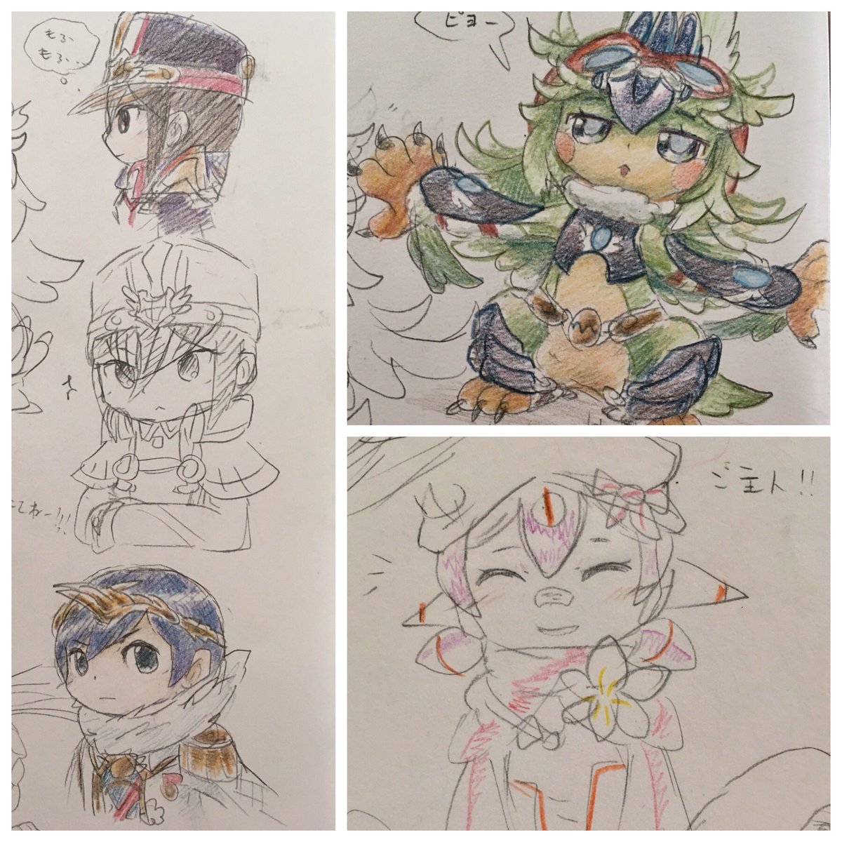 色鉛筆を扱ったのは久々ですが、やはり楽しいです(一部模写の絵もあります) 