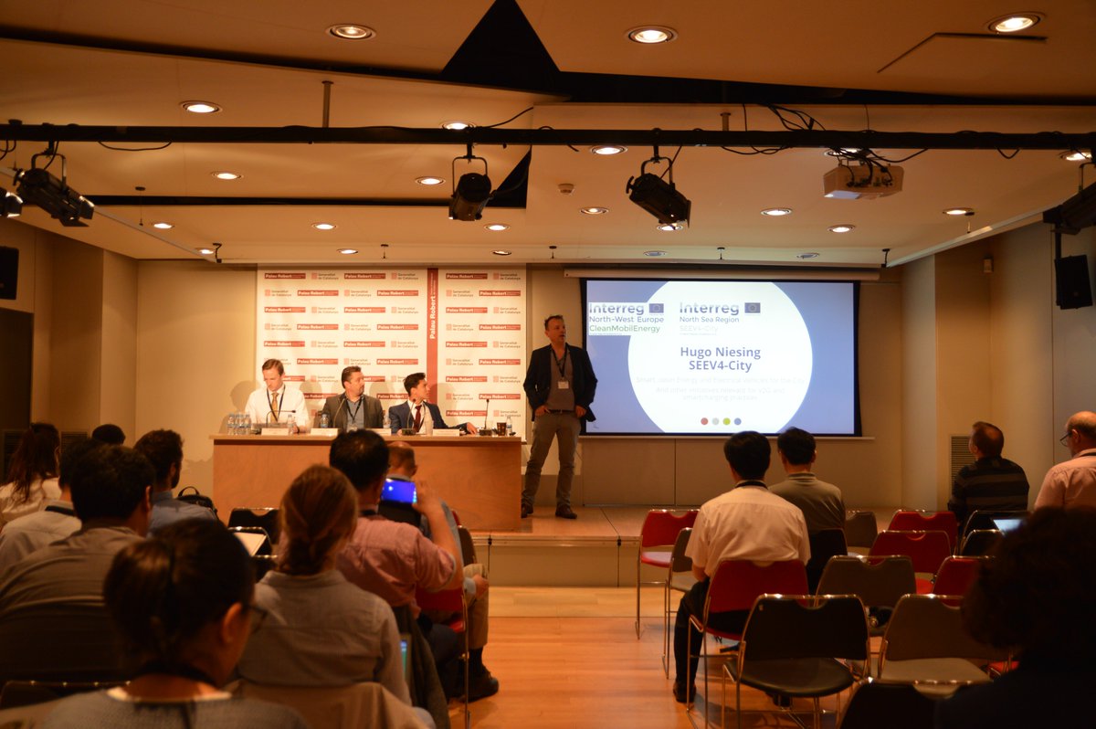 criscorchero's tweet photo. The morning continues with @_Resourcefully showing us how the @SEEV4City project is working for having the EVs in the City. @IREC_Energia #IEA #Task28 Workshop #EUSEW18 https://t.co/tjDYRla7V9
