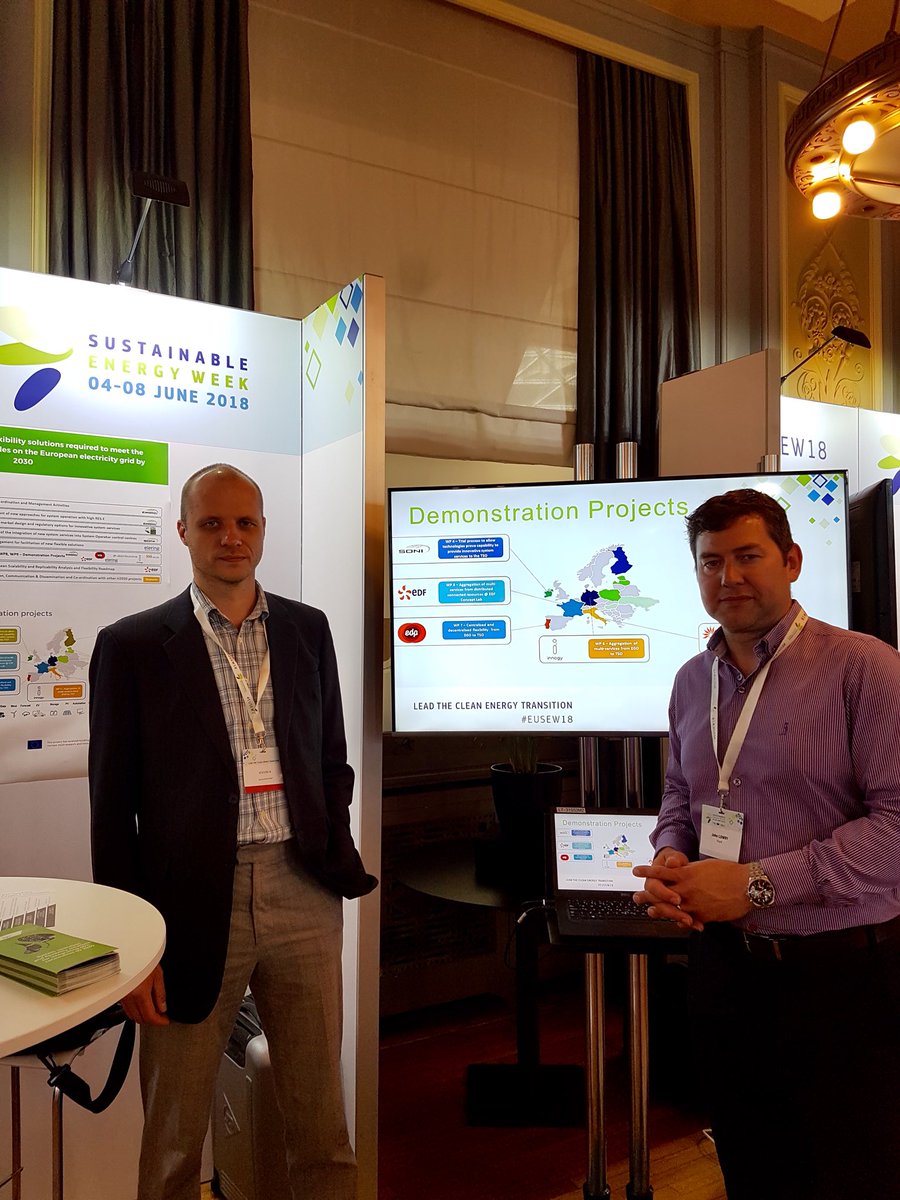 eusysflex's tweet photo. Come visit the @eusysflex stand in the Residence Palace at @euenergyweek! Our representatives are happy to tell you more about our project until 12:30pm #H2020 #H2020energy #renewables #systemservices #EUSEW18 https://t.co/mkua3Nb42q