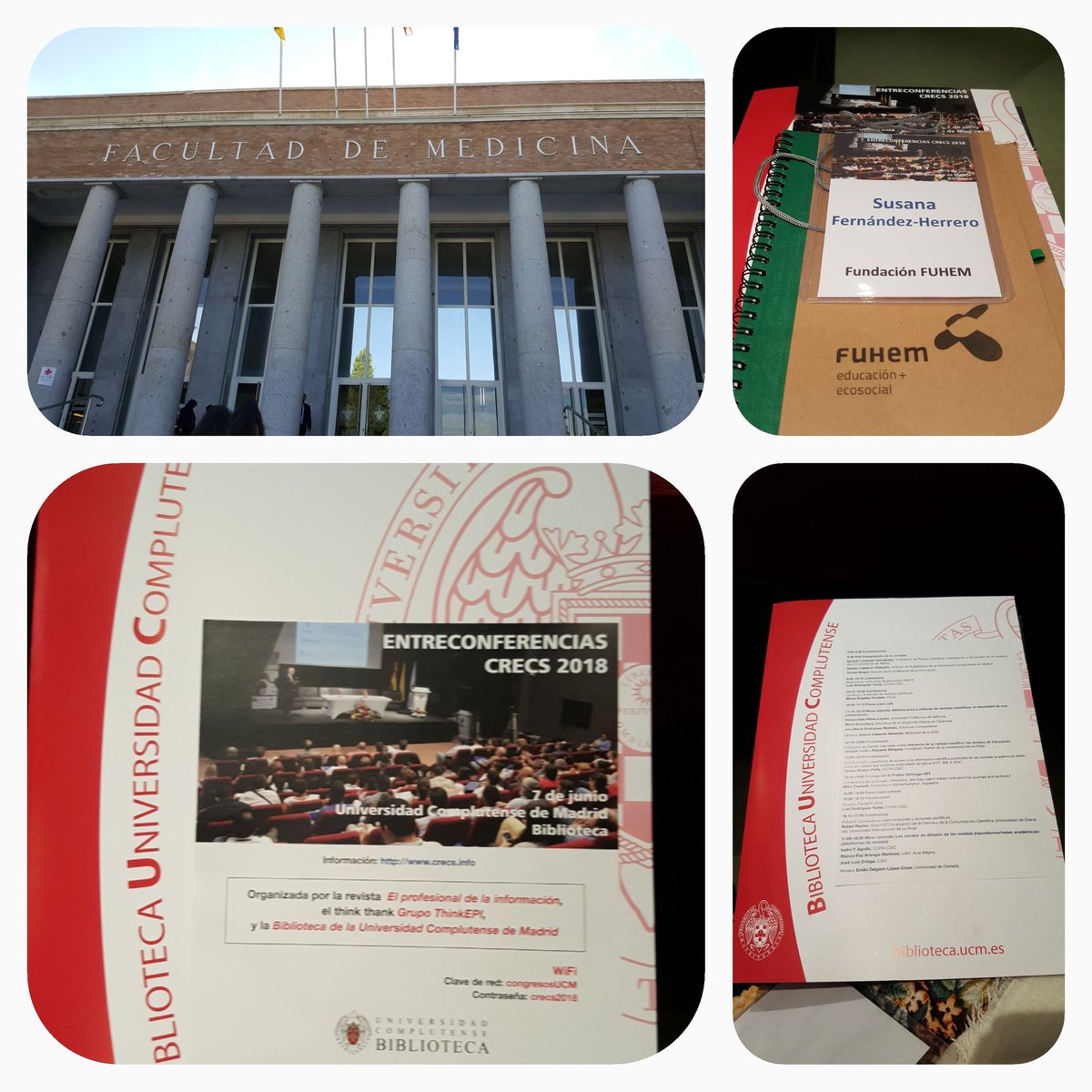 SusanaCdv's tweet photo. Hoy en la @ucm_medicina en la interesante EntreConferencias #CRECS2018 para hablar sobre revistas científicas, sistemas de evaluación de impacto y las sinergias entre #bibliotecas y editores. Con: @scielospain @revista_EPI @scimago @dialnet @fecyt @thinkepi @isidroaguillo https://t.co/KJ4RR75Yvv