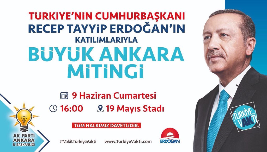 Bulentcaglar_06's tweet photo. Büyük Ankara Mitingi #Devam
#AKKadınlarSahada
#AkpartiAnkara #akHaziran #devamCumartesi
2018 - 16:00
Ankara 19 Mayıs Stadyumu
#VakitAnkaraVakti
#VakitTürkiyeVakti https://t.co/9WDhoz9oLr