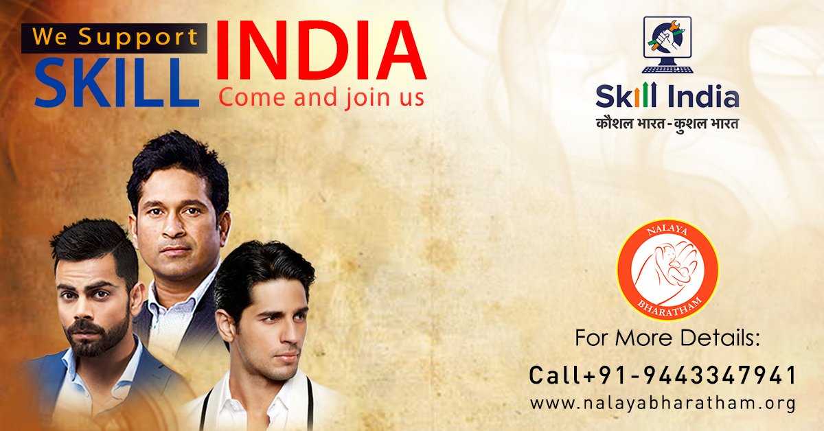 NalayaBharatham's tweet photo. #SachinTendulkar #ViratKohli &amp; #SidharthMalhotra Support #SkillIndia
join &amp; Boost your #Career

#ReachUs : +919443347941 | https://t.co/ukrx2WuG4V

#Kanyakumari #Nagercoil #SkillIndia #MinistryOfSkillDevelopment #Enterpreneurship #SelfEmployment #NSDC #PMKVY #Nalayabharatham https://t.co/RIjZTH0JE6