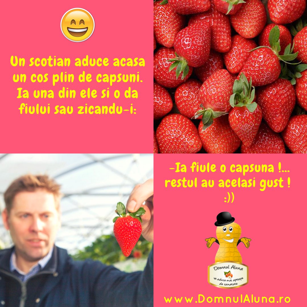 DomnulAluna's tweet photo. Daca e Joi... avem bancuri noi 😂 Si produse noi: https://t.co/opQWUzpM6k #DomnulAluna 😍 #bancuri #zambeste #stildeviatasanatos #magazinprodusenaturiste #remediinaturiste #tratamentenaturiste #superalimente #suplimente #farariduri #capsuni #remediinaturale #mancamsanatos https://t.co/IDv9w0NZGg