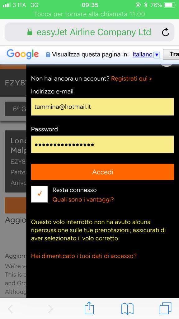 mvtomaini's tweet photo. @easyJet hi all, I got an email confirmation that my flight 8195 has been cancelled. Anyway when I try to modify the reservation I cannot do it because I got this screenshot, that said the Flight hasn’t got any change.
What I should do? Can you please assist? Thanks. https://t.co/wwRn9s1JW9