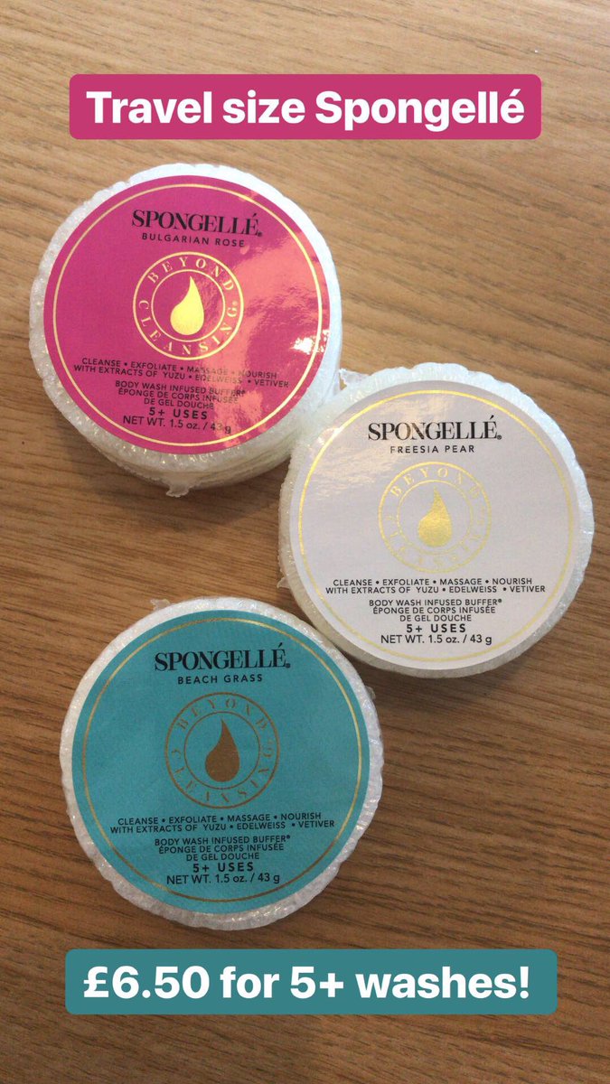 AlchemyTherapy's tweet photo. We’ve just had a delivery of our wonderful #spongellé. Sponges infused with different body wash scents and all available in different sizes! The essential #bodybuffer for any shower rountine! 🚿 https://t.co/KwcTF5VdYF