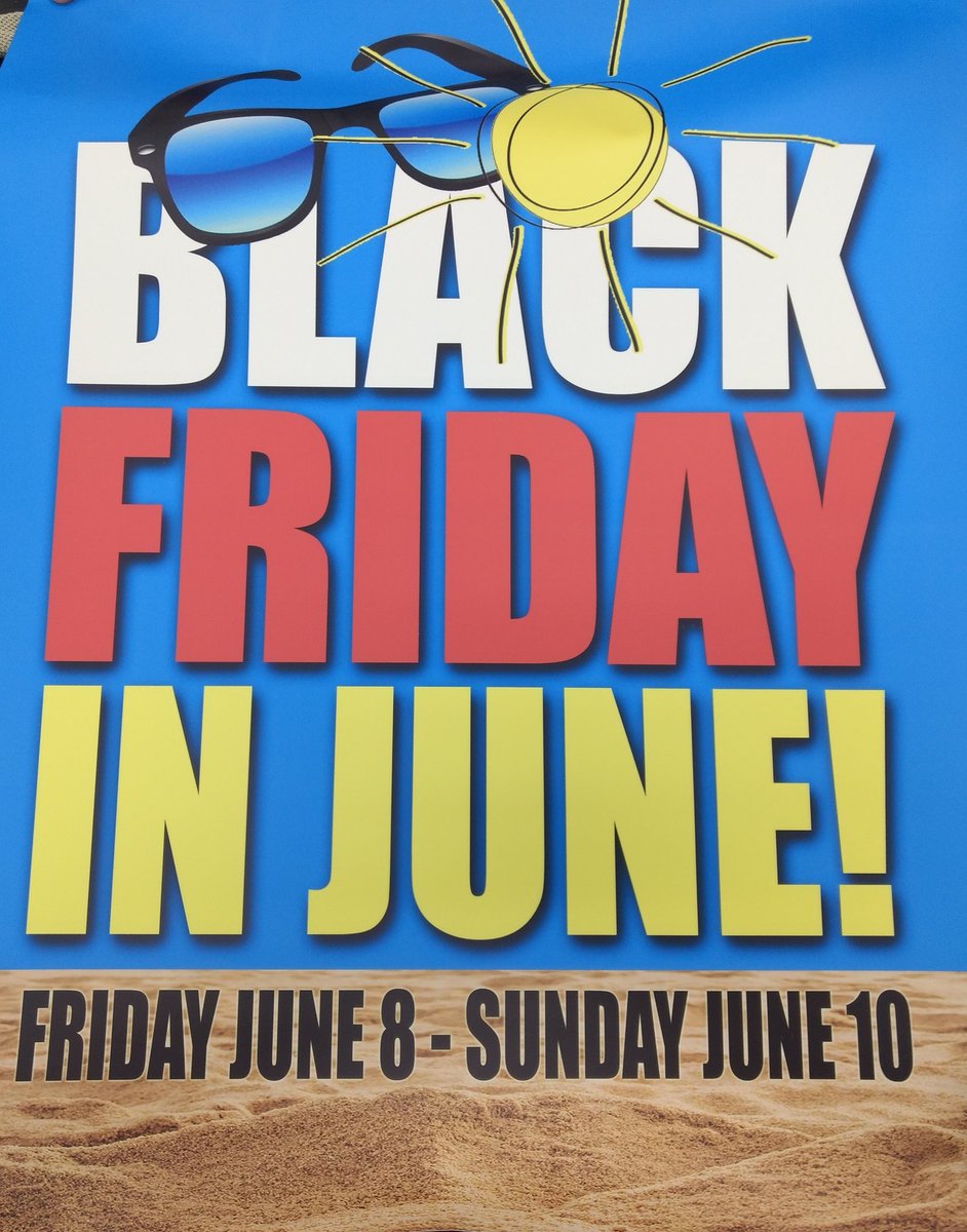 ClevesColeHbr's tweet photo. Only one more day till our Black Friday Sale in June! Some great deals! Doors open at 7am!! Don't miss out! https://t.co/rPVR1VwUxe