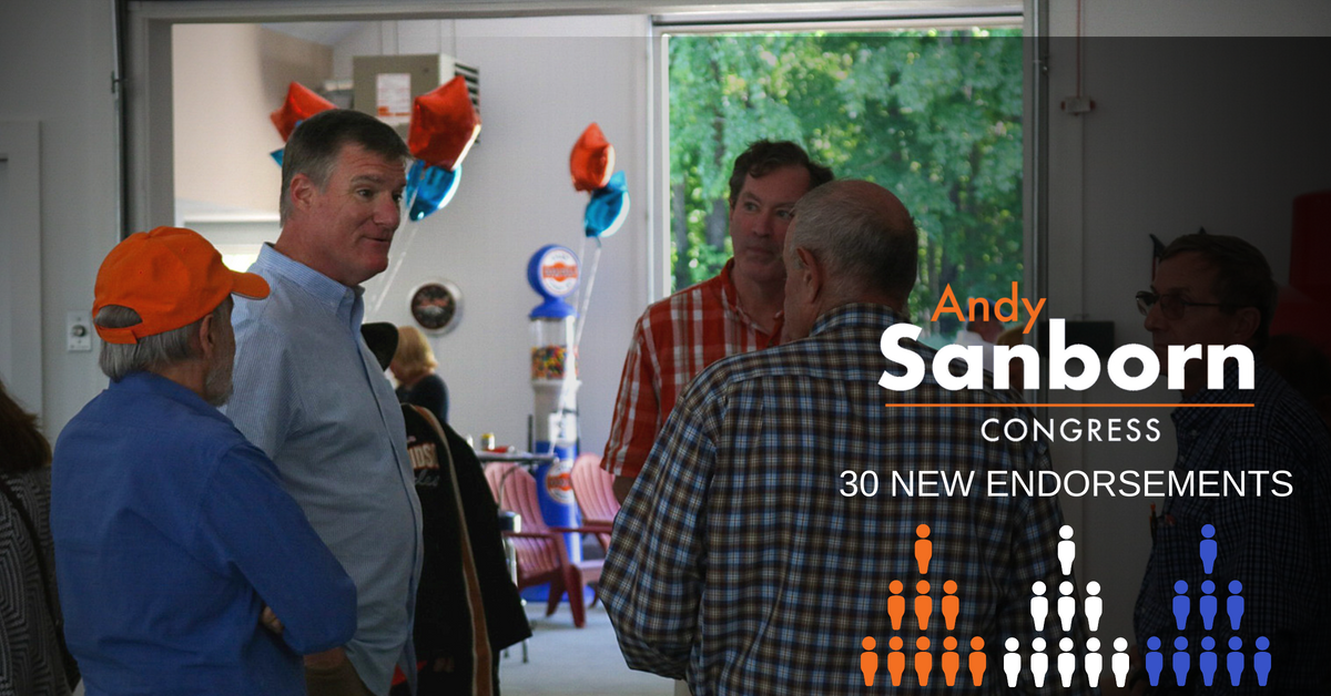 SenatorSanborn's tweet photo. As we get closer to the primary election, I know that our grassroots army will only continue to grow and usurp our competition and prove that the message of individual liberty and freedom will prevail. Thank you for your strong, resilient support. #nh01 #nhpolitics https://t.co/Z4x0MjGGRA