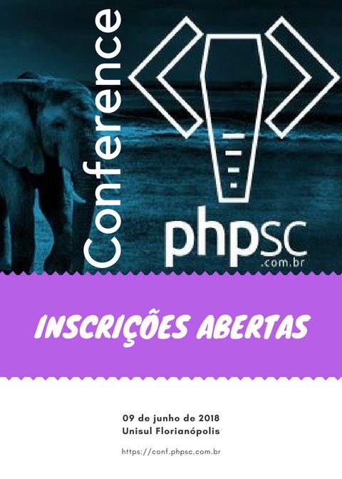 PHP_SC's tweet image. E aí amiguinhos tudo bem? Já viram nossa grade de tals da #PHPSC Conference 2018? Não! Então da uma olhada no que temos esse ano! Não vai ficar de fora neh?

conf.phpsc.com.br#talks

#pracegover imagem com a logo do evento. Inscrições abertas