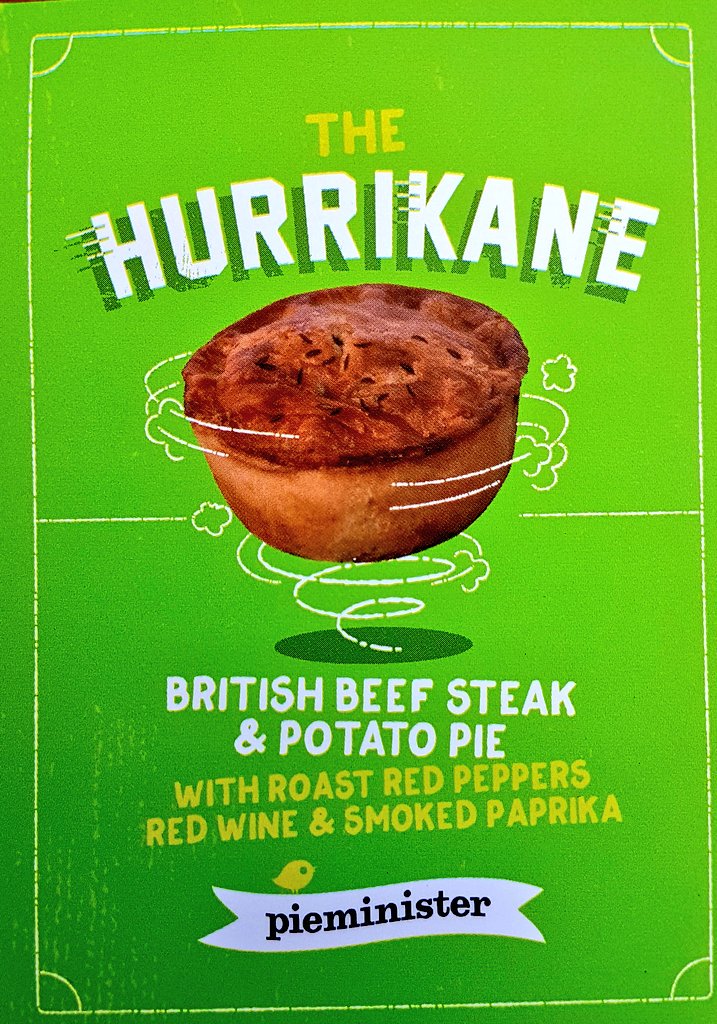 Quality lunch from <a href="/pieminister/">Pieminister</a>, as always. Had to try the *HURRIKANE* with the <a href="/FIFAWorldCup/">FIFA World Cup</a> around the corner and it didn't disappoint... Let's hope <a href="/HKane/">Harry Kane</a> can also deliver the goods in Russia! ⚽🏆🙌
