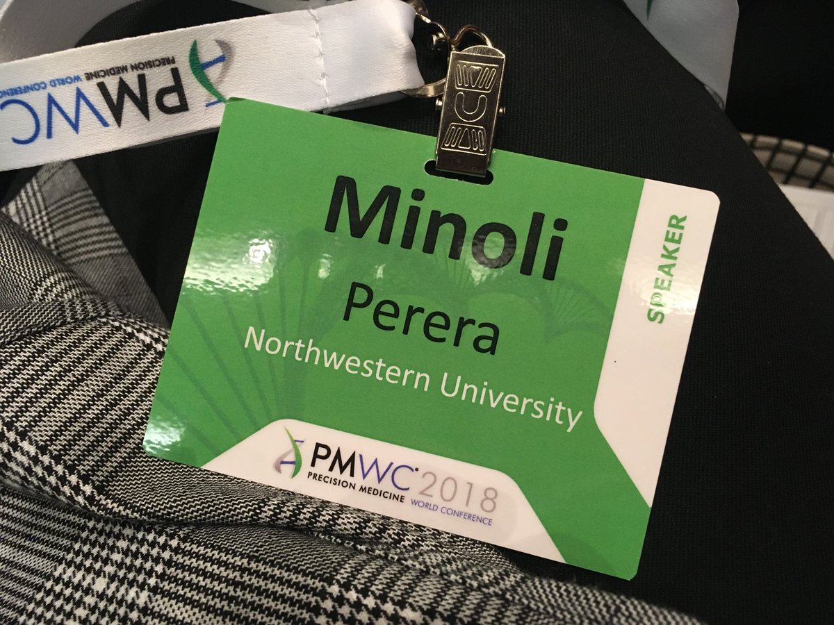 A badge with my name of both side! #conferencewin. 50% increase in people actually knowing my name.#pmwc18