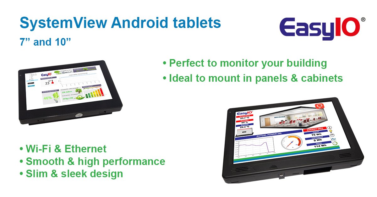 We think these SystemView #tablets with Wi-Fi and Ethernet are a perfect addition to your #BMS. But what do you think? Check them out on our website: bit.ly/2y0gkeD