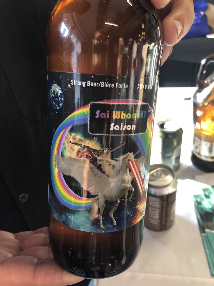 LoreleiYeboah's tweet photo. Sai whaaaaaat? saison amazingly flavourful beer, and I know beer 😉 thanks #oldscollegebrewery #TasteTech18 https://t.co/UCdEwlBcbP